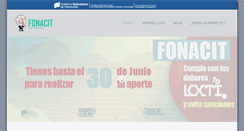 Desktop Screenshot of fonacit.gob.ve
